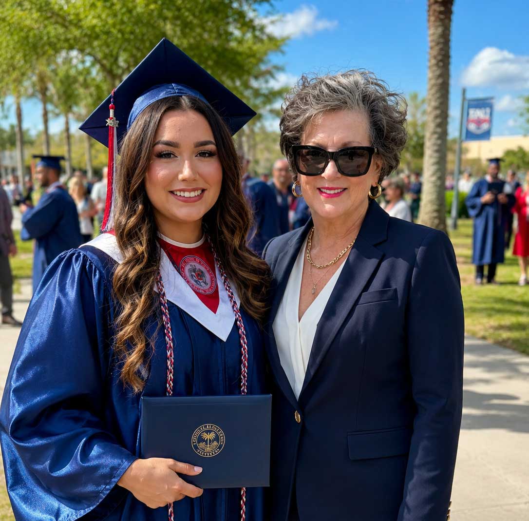 Attorney Jane Windsor With A Graduating Student