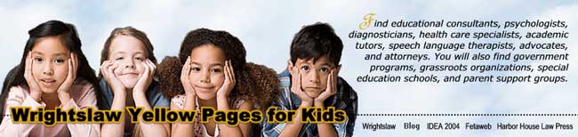 Wrightslaw Yellow Pages For Kids